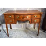 A George III Mahogany 5 drawer sideboard. 76cm x 102cm