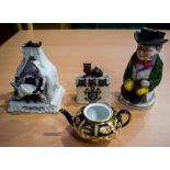 A Royal Crown Derby Teapot etc. (4)