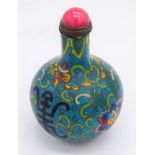 A Chinese Cloisonne snuff bottle 8cm