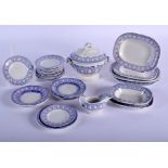Davenport miniature service containing a tureen and cover, a sauceboat, six platters, six dinner pl