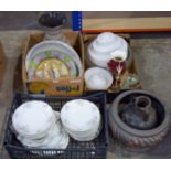 Miscellaneous group Ceramics, glass, bowls Quantity (4)