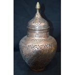 Ottoman empire Incense lidded Vase. 33 cm