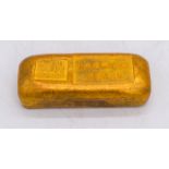 Chinese yellow metal decorative ingot 6 cm