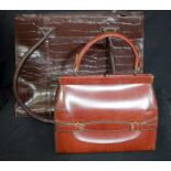 Vintage Osprey of London leather Handbag together with an Essey Bag. 35cm x 26cm