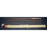 Walker Bampton and Co 4 Piece cane Fly fishing rod 290cm with case