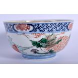 AN 18TH/19TH CENTURY CHINESE FAMILLE VERTE PORCELAIN BOWL Qing. 12 cm diameter,