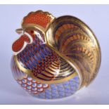 Royal Crown Derby paperweight of a Cockerel. 9.5cm high