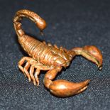 A small Japanese bronze scorpion 6cm