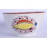 A LATE 18TH CENTURY ENGLISH PORCELAIN SLOP BOWL painted with shells. 12 cm diameter.