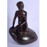 Edvard Eriksen (1876-1959) Danish, Bronze, Den Lille Havfrue, Mermaid. 25 cm x 14 cm.