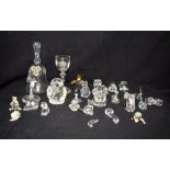 A collection of small crystal figures