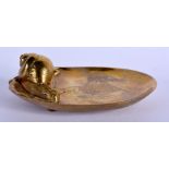 Demetre Chiparus (1886-1947) Bronze, Snail dish. 14 cm x 10 cm.