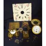Group of clock workings and parts