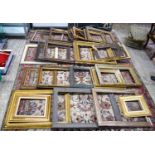 A collection of Picture frames, some gilded. largest 107cm x70
