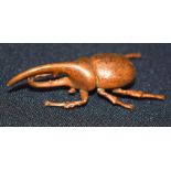A small bronze Japanese stag beetle 14cm