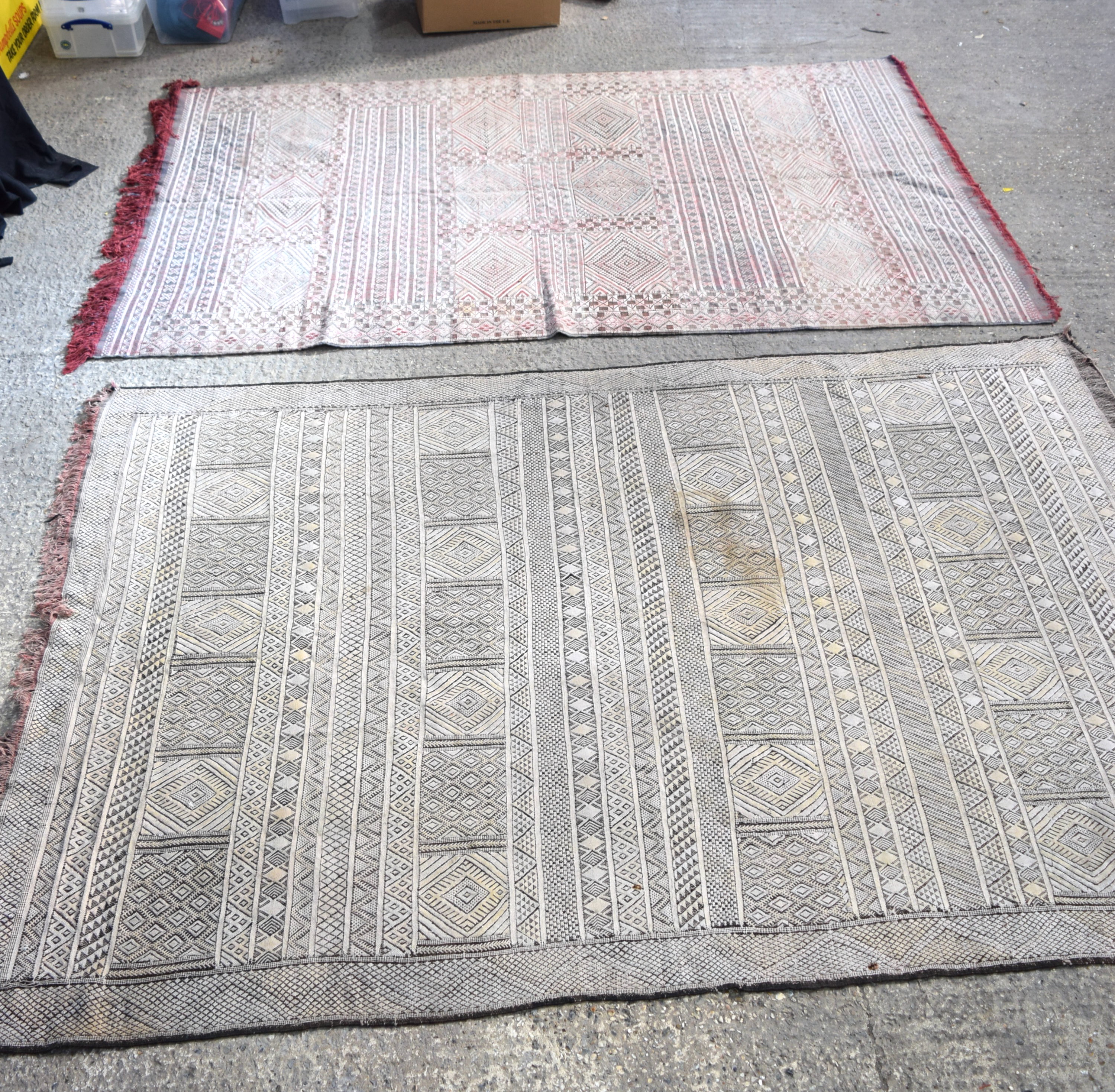 Two wool rugs. 290cm x 190cm
