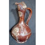 Ottoman glazed terracotta vase. 38cm