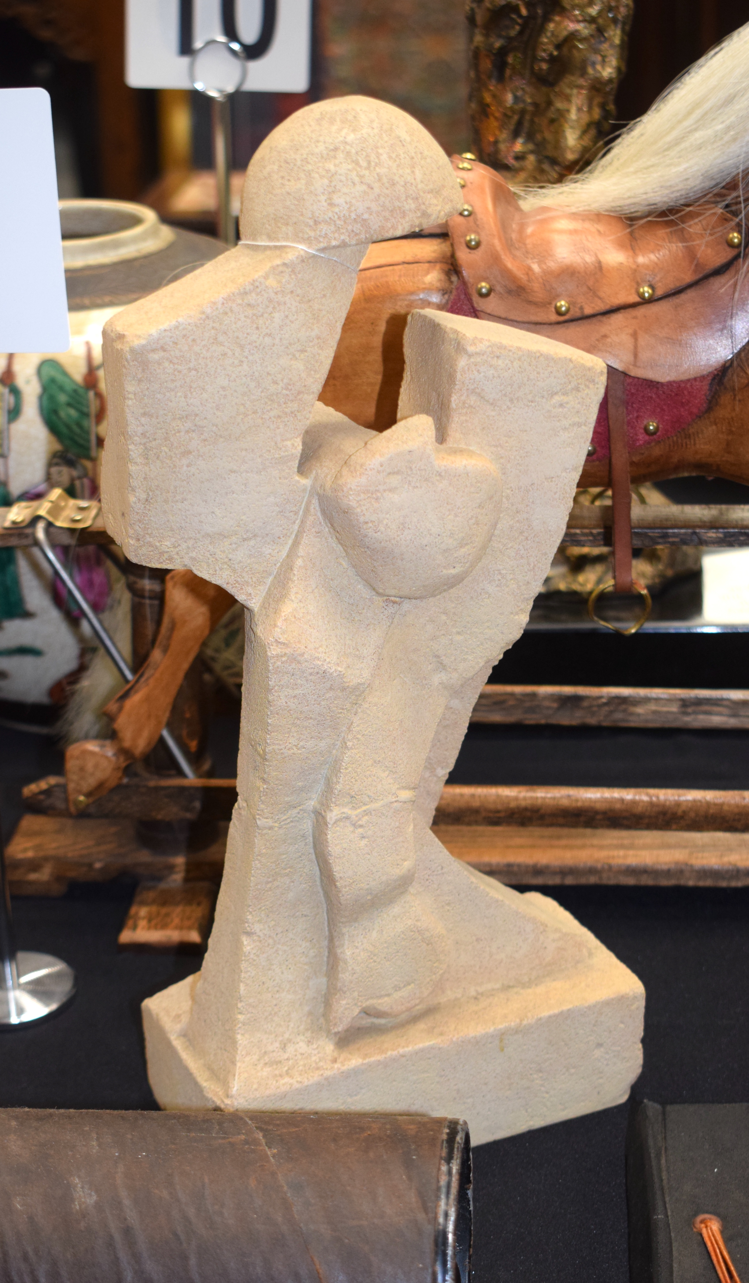 Anthony D Padgett (Born 1969) No 1 of 10, Abstract limestone Sculpture. 37 cm x 15 cm. - Image 8 of 8