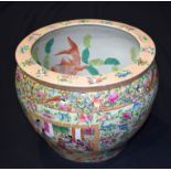 A large Chinese famille rose fishbowl 30 x 37cm