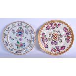 TWO 19TH CENTURY FRENCH SAMSONS OF PARIS PORCELAIN PLATES. 22 cm wide. (2)