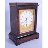 A MID 19TH CENTURY ENGLISH WALNUT MANTEL CLOCK by William Payne of London, 163 New Bond Street, Lon