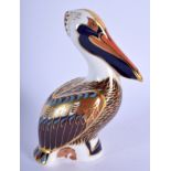 Royal Crown Derby paperweight of a Brown Pelican. 13cm high