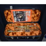 A cased Boosey and Hawkes 400 Trumpet