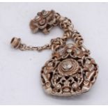 A Chinese white metal pendant 5cm