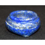 Small Lapis Lazuli carved pot. 7cm x 4 cm