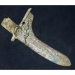 A Chinese bronze spear head 25cm