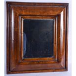 AN EARLY 18TH CENTURY CONTINENTAL RECTANGULAR MIRROR. 55 cm x 45 cm.