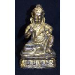 A Tibetan metal Gilt statue 10cm