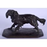 Pierre Jules Mene (1810-1879) French, Bronze study of a hound. Image 14 cm x 10 cm.