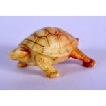 Royal Worcester blush ivory figure of a tortoise from the Netsuke series date code 1902. 5cm wide