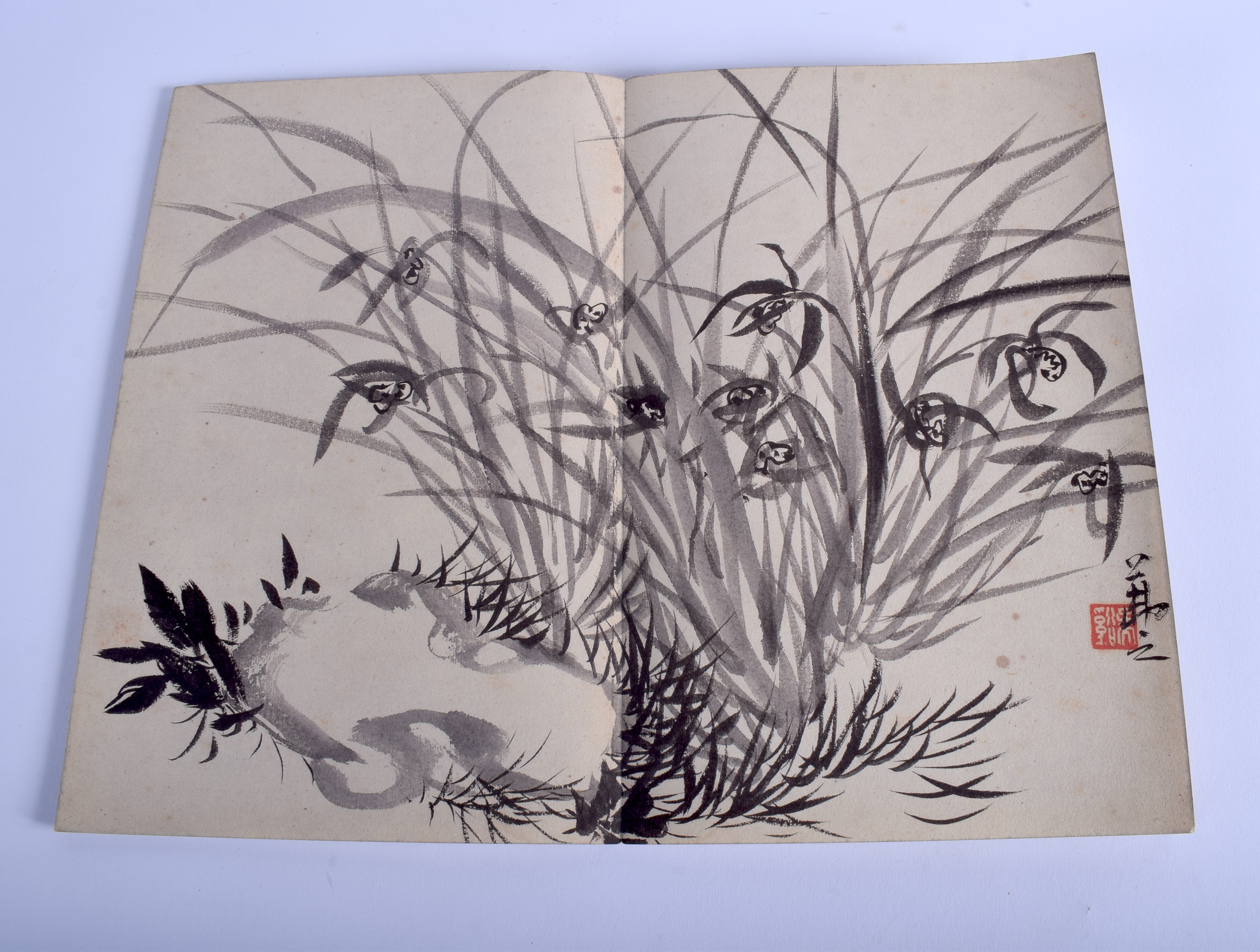 AN EARLY 20TH CENTURY CHINESE BLACK AND WHITE BOOKLET Late Qing/Republic. 35 cm x 28 cm each open - Image 3 of 7