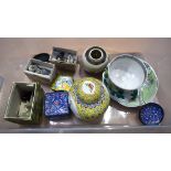 Group of Chinese ceramics, enamel and jade
