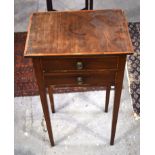 Small 2 drawer Side Table with brass handles. 73cm x 42cm