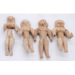 Four small Egyptian stone figures 8.5cm