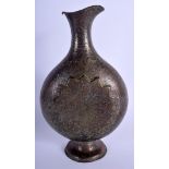 AN 18TH/19TH CENTURY MIDDLE EASTERN PERSIAN KASHMIR SILVER AND COPPER EWER decorated with scrolling