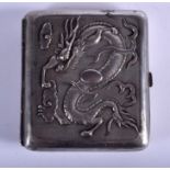 A 19TH CENTURY CHINESE EXPORT SILVER CASE in the manner of Wang Hing. 75 grams. 6.5 cm x 7.5 cm.