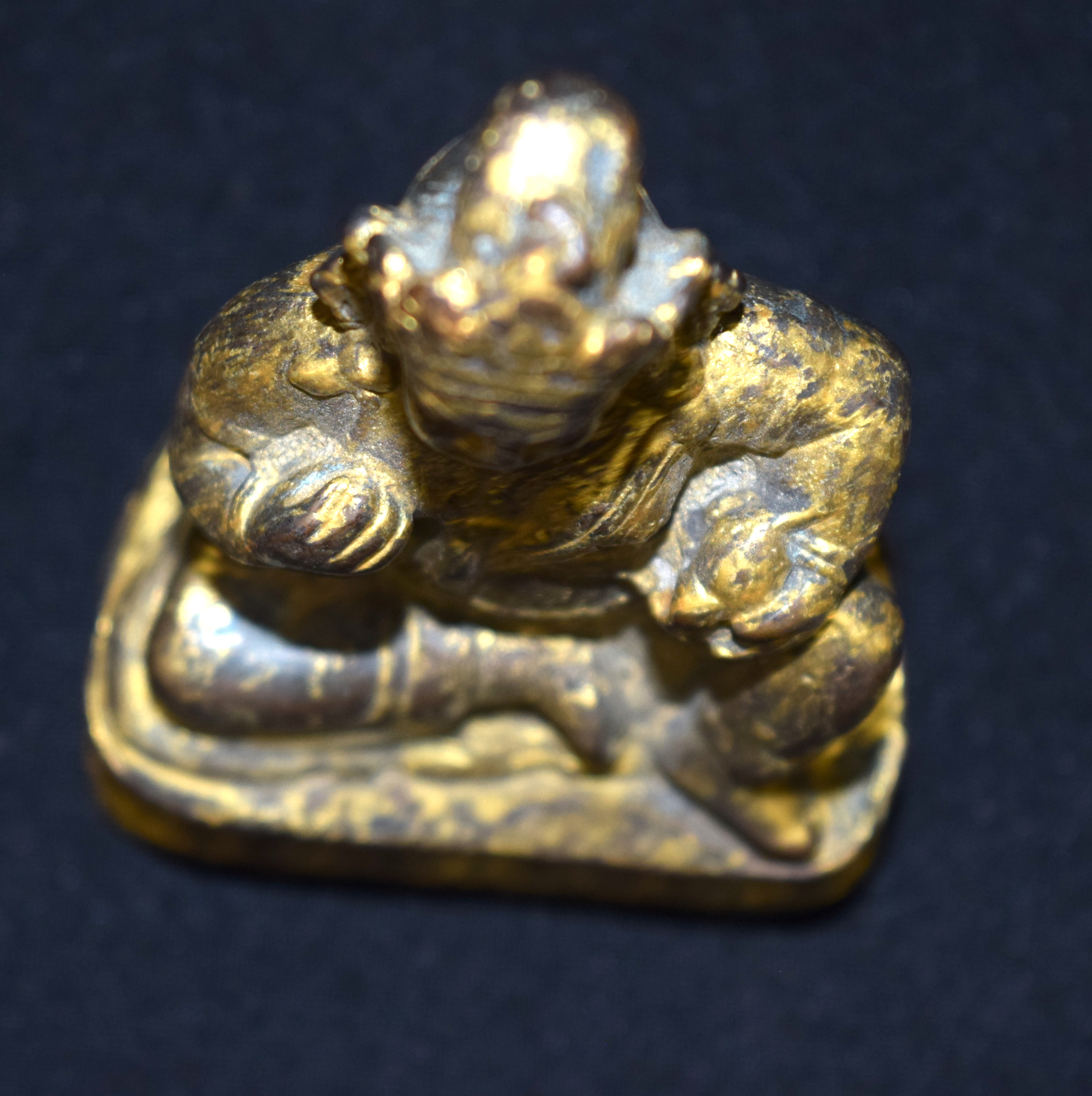 A Tibetan metal Gilt statue 10cm - Image 6 of 6