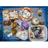 Group of Porcelain figures, heritage ware,miniature tea sets etc