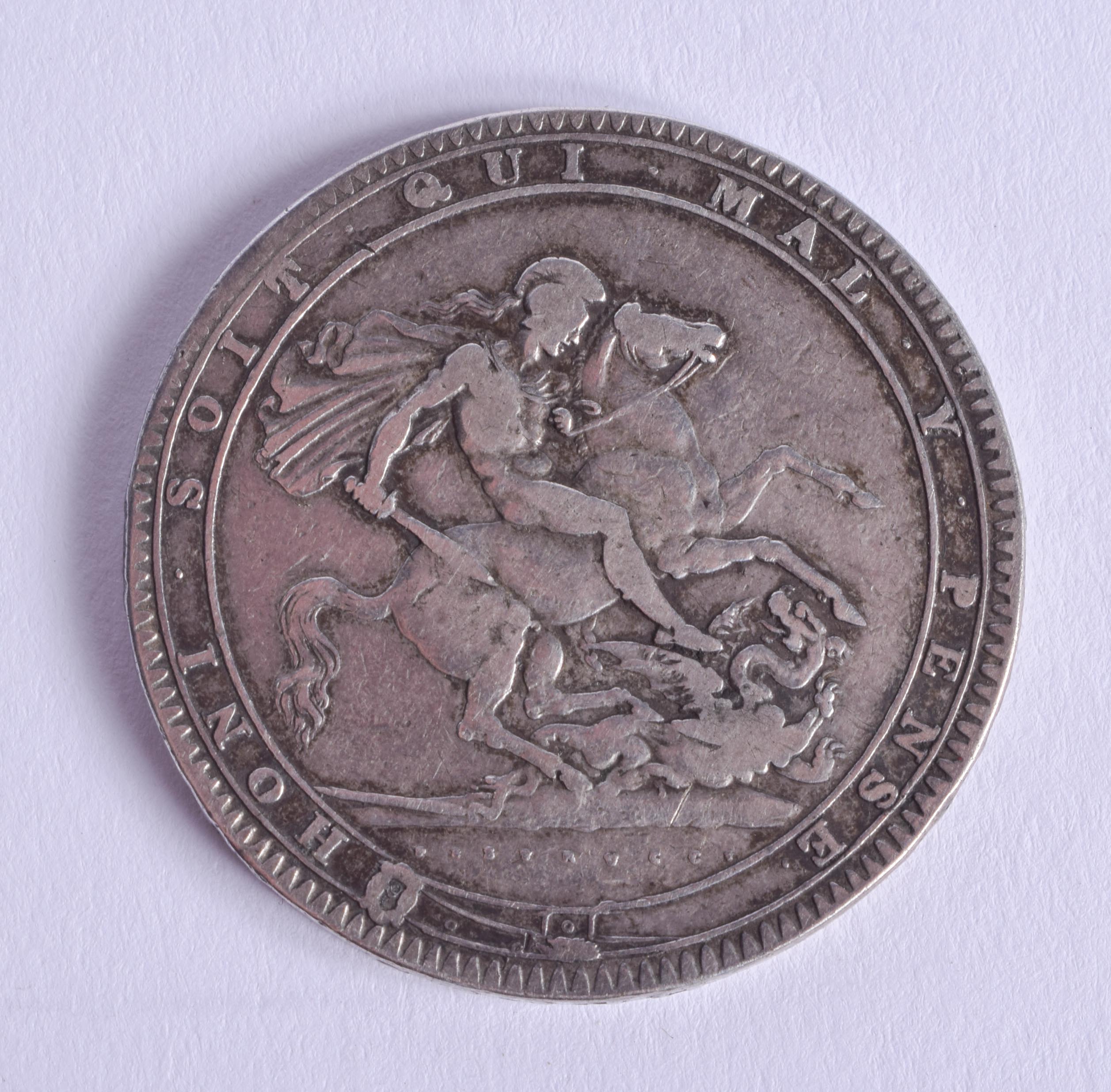 AN 1819 SILVER CROWN. - Image 2 of 2