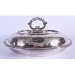 A LIBERTY & CO SILVER PLATED TUREEN AND COVER. 27 cm x 15 cm.