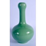 A CHINESE GREEN GLAZED GARLIC NECK VASE. 23 cm high.