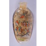 A CHINESE REVERSE PAINTED SNUFF BOTTLE 20th Century. 7 cm x 3.5 cm.