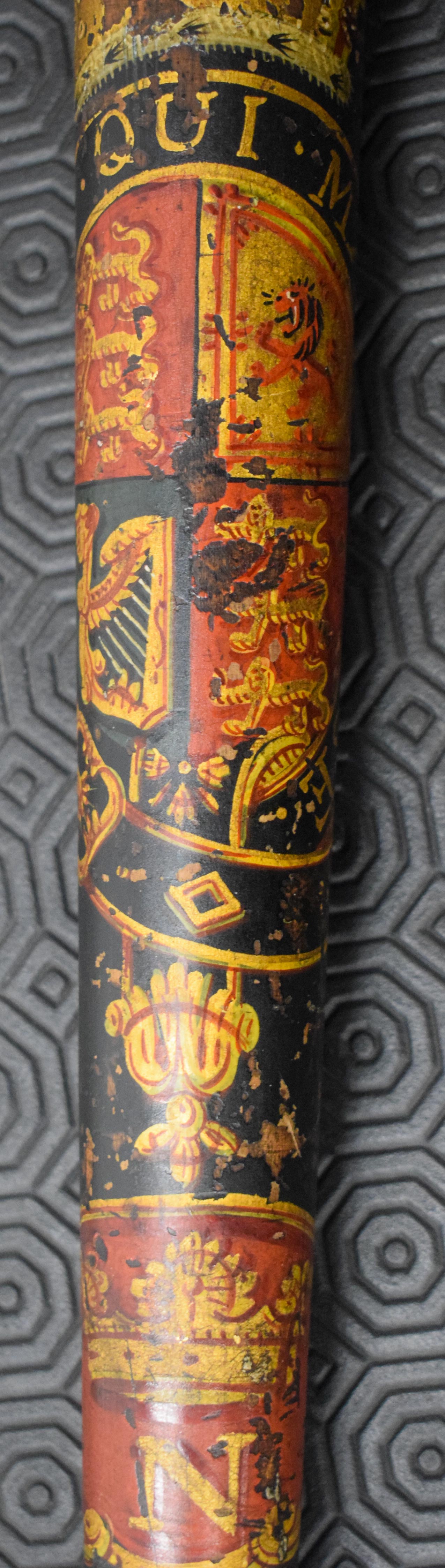 A WILLIAM IV PAINTED WOOD TRUNCHEON. 42 cm long. - Image 7 of 19