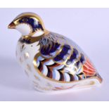 Royal Crown Derby paperweight of Red Legged Partridge. 8.5cm high