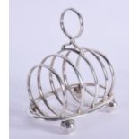 AN ART DECO SILVER TOAST RACK. Sheffield 1927. 73 grams. 7 cm x 9 cm.