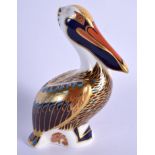 Royal Crown Derby paperweight of Brown Pelican. 13cm high